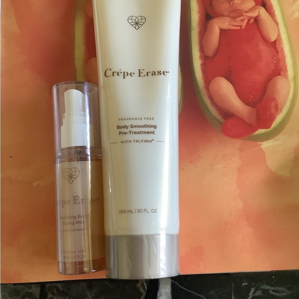 New set of 2 crepe erase body smoother with trufirm /crepe erase toning mist